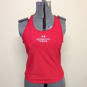 🎉HP🎉Large Red Under Armour Tank Top Frostburg State Tennis